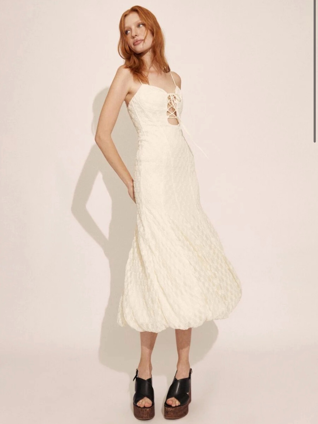 Bardot Delaney Cream Floral Bustier Midi Dress Medium — image 7 of 8